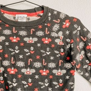 Disneyland Park Black Mickey Ears Christmas Sweater. Size Medium
